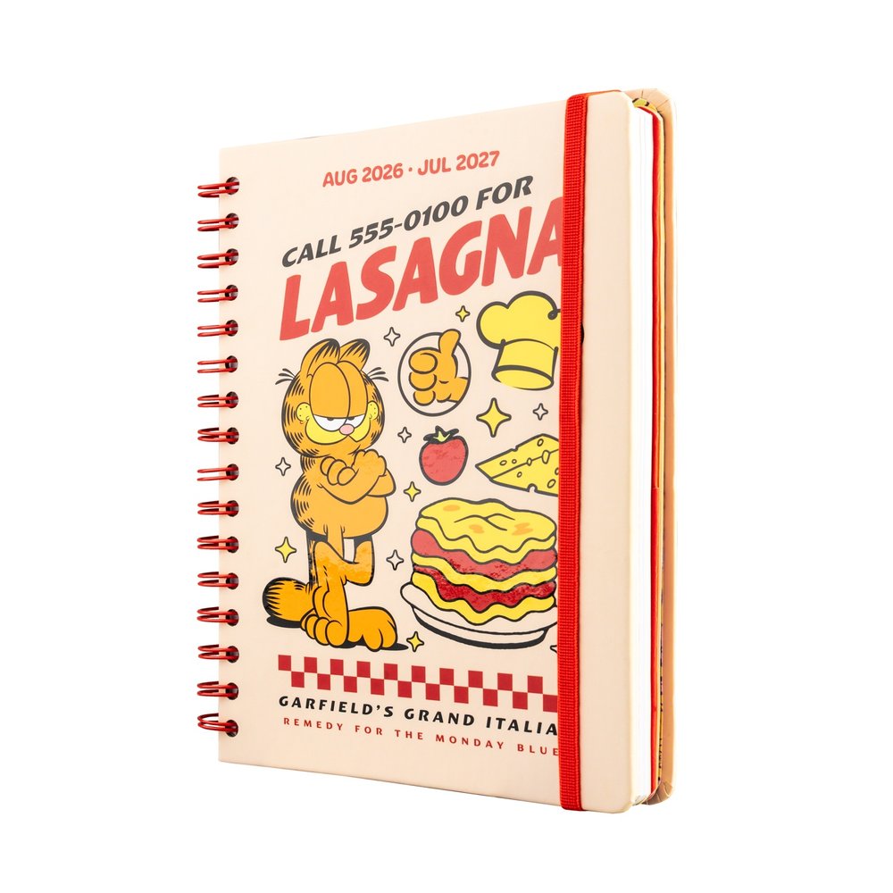Grupo Erik Garfield - 2026/2027 Week To View A5 12 Months Academic School Diary - Multicolours